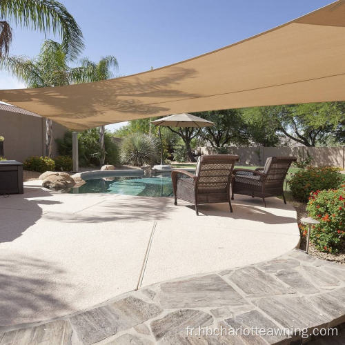 Parasol Shade Sail en extérieur de la piscine de patio